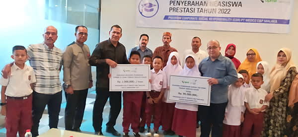 99 Siswa SD Berprestasi di Aceh Timur Dapat Beasiswa Medco E&P Malaka