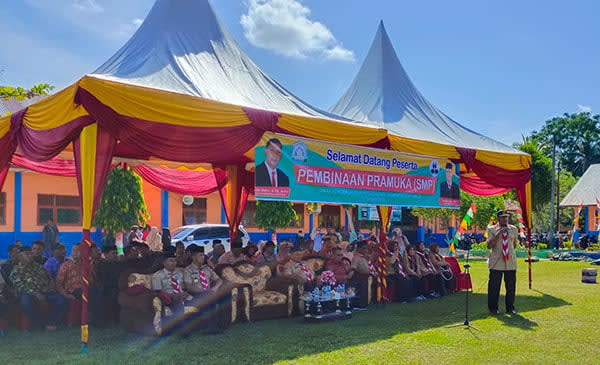 84 SMP Aceh Timur Ikut Perkemahan Pramuka Penggalang di Peudawa