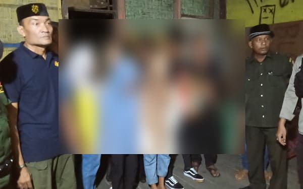 Tim Pol PP/ WH Aceh Timur Gerebek dan Tertib Rek Remang- Remang di Blang Bugeng