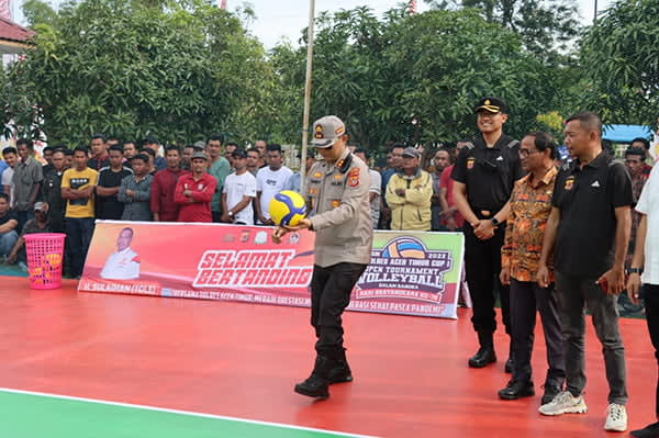 Turnamen Voly Ball Kapolres Aceh Timur Cup Perebutkan Uang Tunai Rp45 Juta