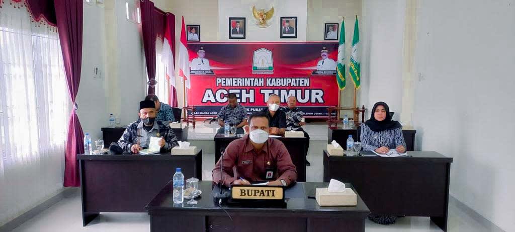 Pembangunan Tambak Udang Berkelanjutan, Pemkab Aceh Timur Gelar Rakor Bersama Kementerian KKP Secara Virtual