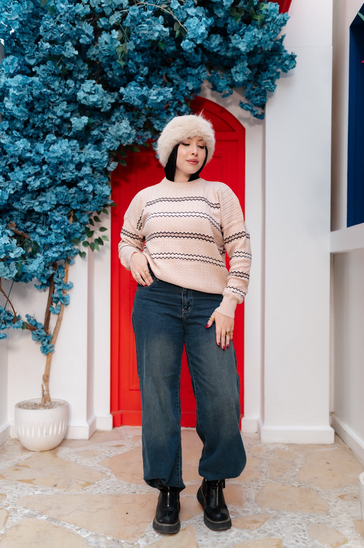 بلوزة نسائية تريكو شتوي كاجوال – NAN Fashion 501 - ملابس نسائيه, البلوز - NAN Fashion