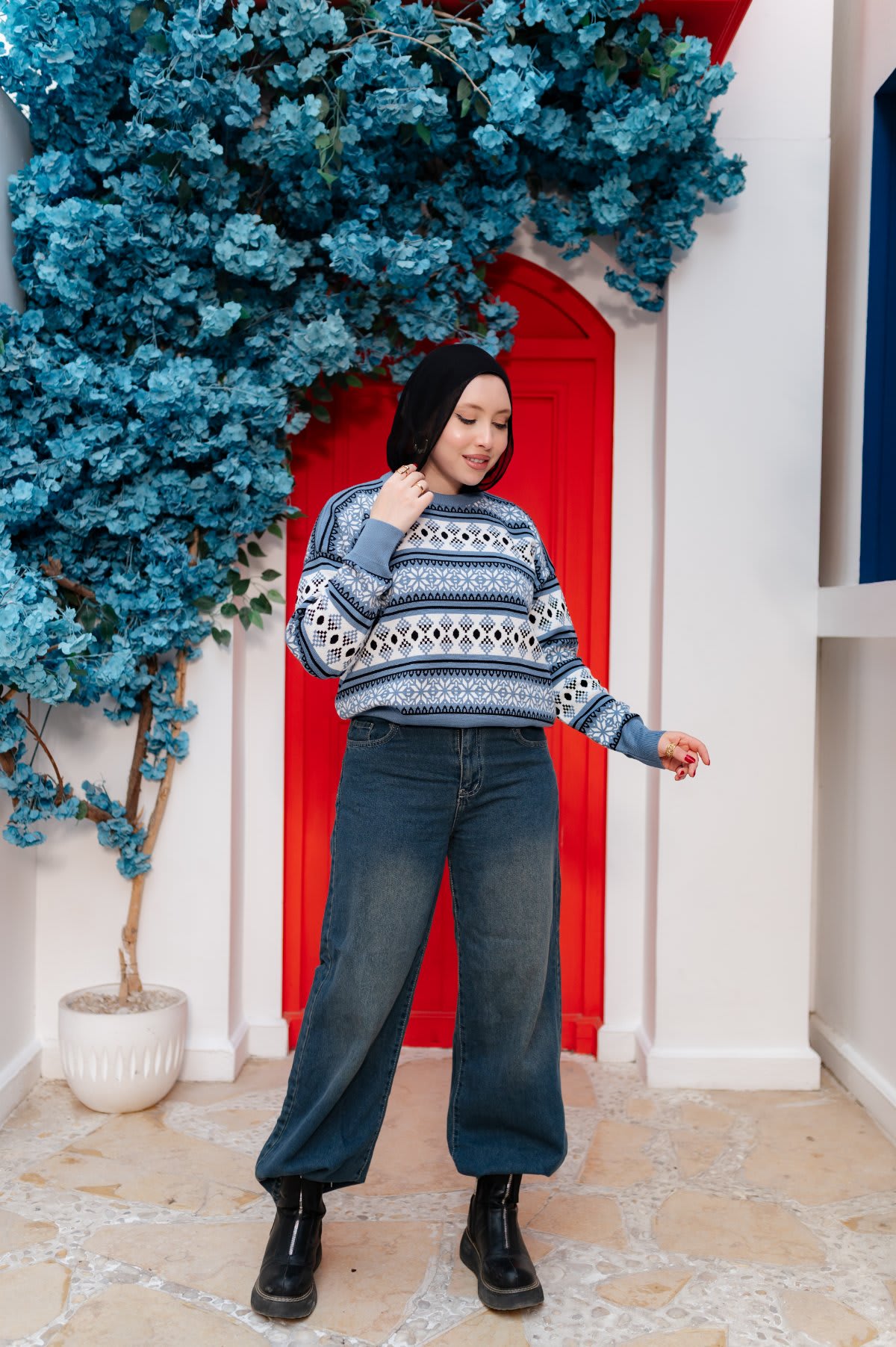 بلوزة نسائية تريكو شتوي كاجوال – 503 NAN Fashion - صورة إضافية - ملابس نسائيه, البلوز - NAN Fashion