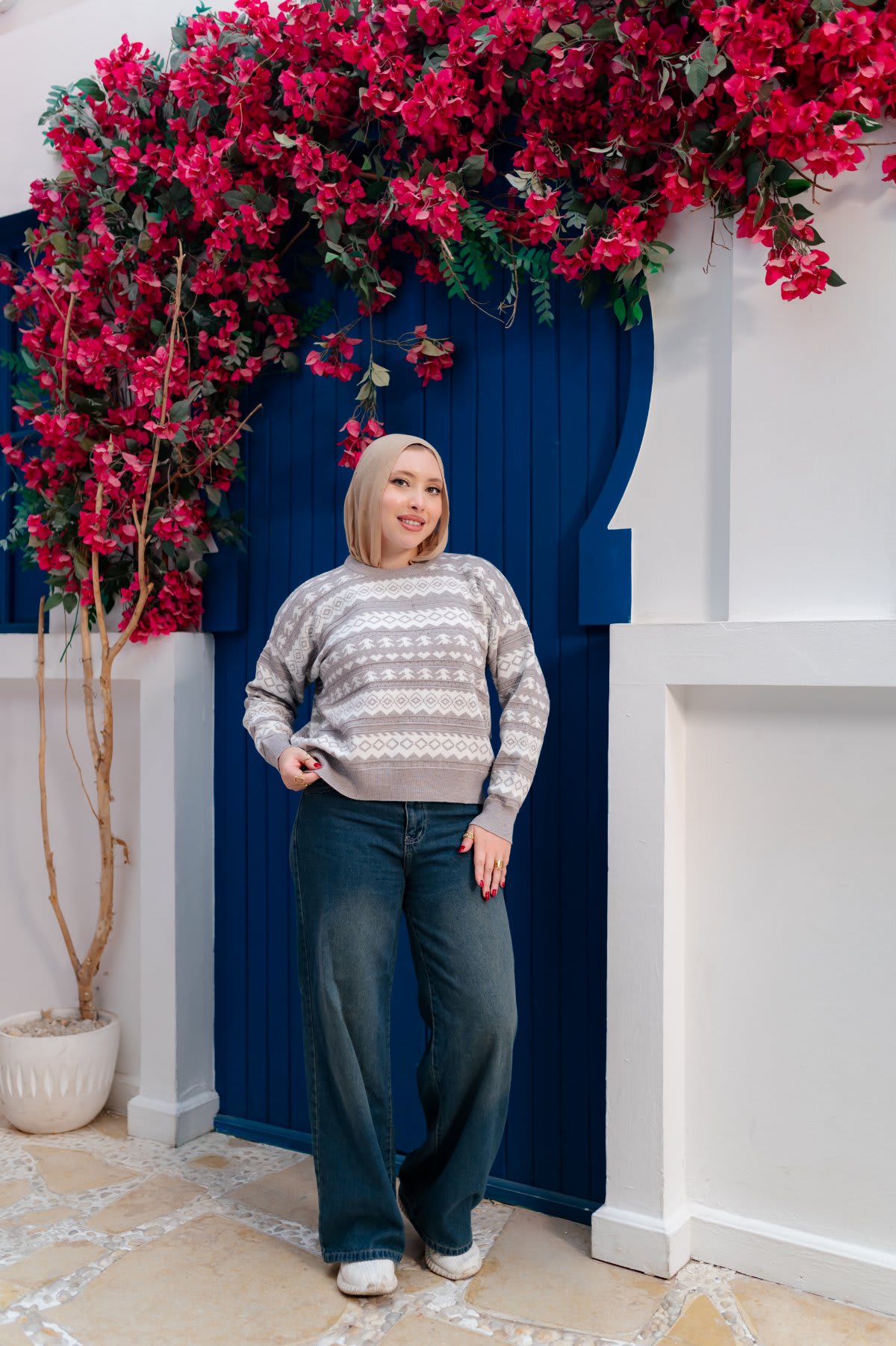 بلوزة نسائية تريكو شتوي كاجوال – NAN Fashion 513 - صورة إضافية - ملابس نسائيه, البلوز - NAN Fashion