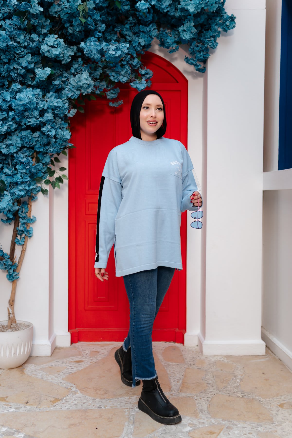 بلوزة نسائية تريكو شتوي كاجوال – NAN Fashion 504 - ملابس نسائيه, البلوز - NAN Fashion