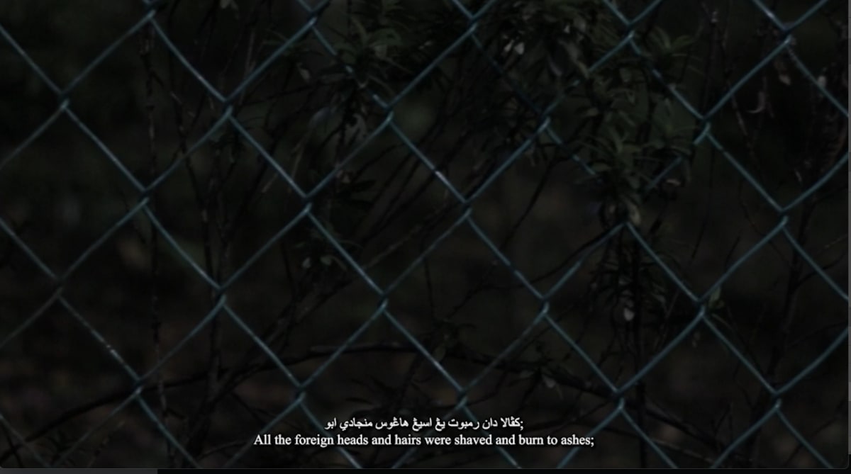 In The Words Where You've Touched Are Soft video installation still