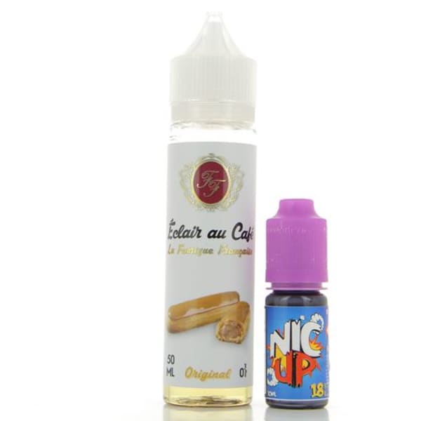 Eclair Au Cafe La Fabrique Francaise 50ml + Booster Nic Up 10ml 18mg