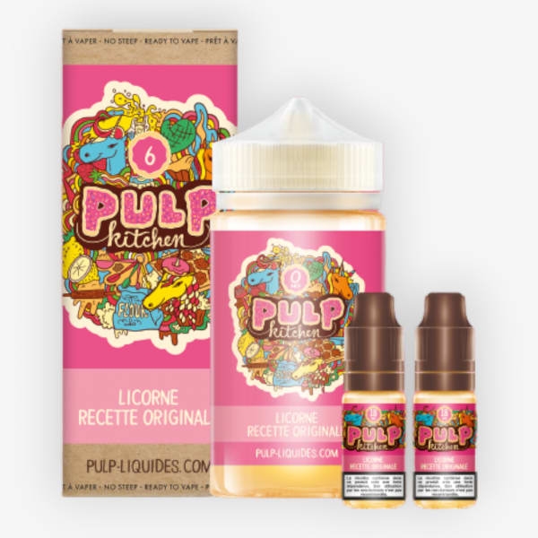 Pack 200ml + 10ml Licorne Recette Originale Pulp Kitchen - 06mg