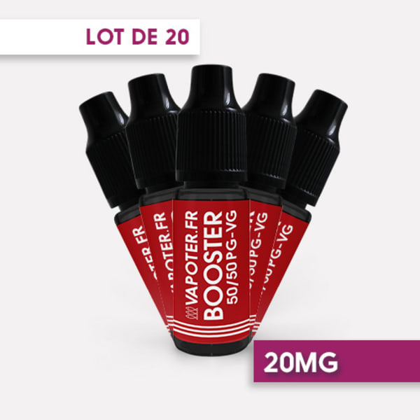 Lot de 20 Boosters 50/50 Vapoter.fr 10ml 20mg