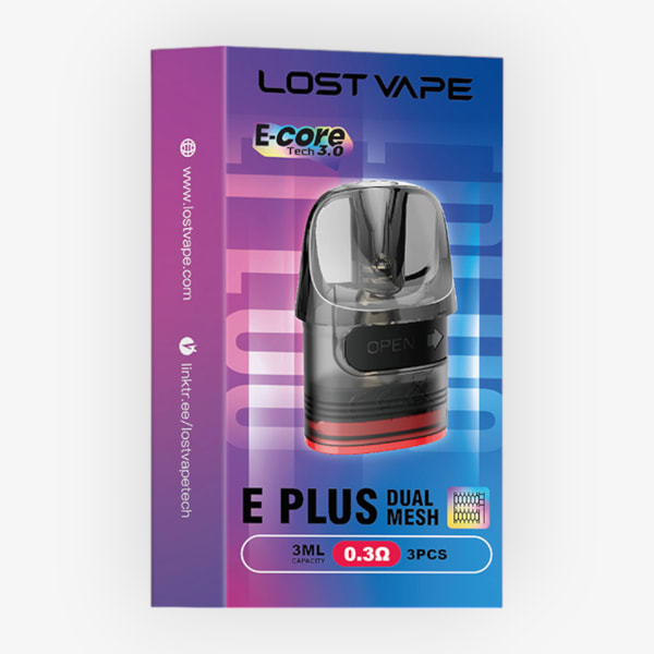 Pack de 3 cartouches E-Plus Dual Mesh Lost Vape