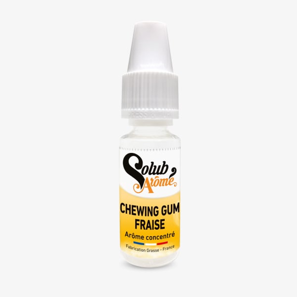 Chewing Gum Fraise Concentré Solubarôme 10ml