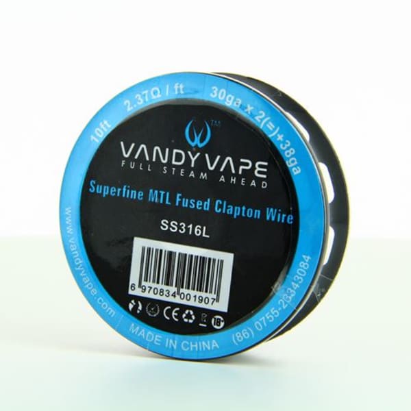 Superfine MTL Fused Clapton Wire SS316 30gaX2 + 38ga Vandy Vape Superfine MTL Fused Clapton Wire SS316 30gaX2 + 38ga Vandy Vape Vandy Vape