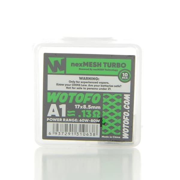 Pack de 10 coils NexMesh Turbo A1 0.13ohm Wotofo Pack de 10 coils NexMesh Turbo A1 0.13ohm Wotofo Wotofo