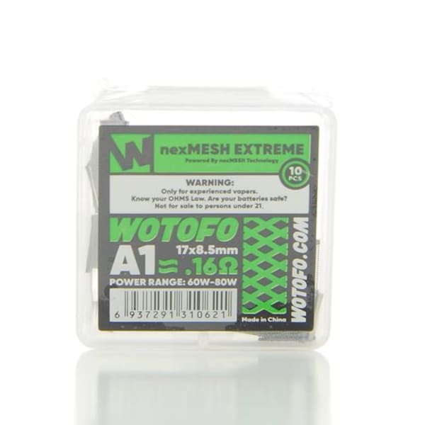 Image Produit Pack de 10 coils NexMesh Extreme A1 0.16ohm Wotofo