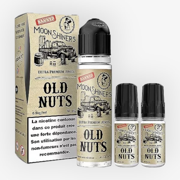 Image Produit Pack 40ml + 2x10ml Old Nuts Moonshiners - 06mg