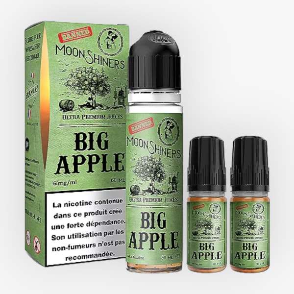 Image Produit Pack 40ml + 2x10ml Big Apple Moonshiners - 06mg