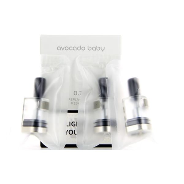 Pack de 3 cartouches + resistance Avocado Baby Vaptio 0,7 ohm Vaptio