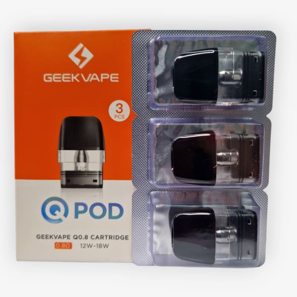 Pack de 3 cartouches + resistance Q GeekVape 0,8 ohm