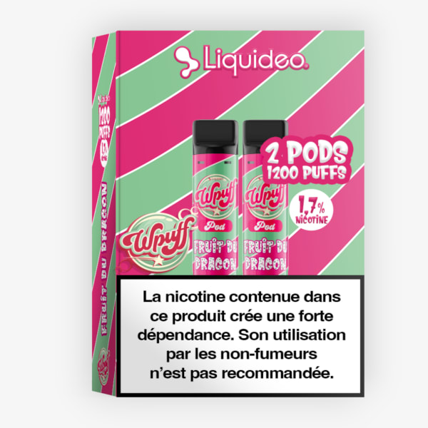 2 cartouches Wpuff 2ml 1.7% Liquideo Fruit du Dragon Wpuff by Liquideo