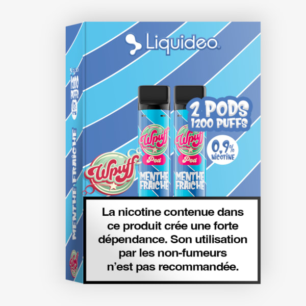 2 cartouches Wpuff 2ml 0.9% Liquideo Menthe Fraiche