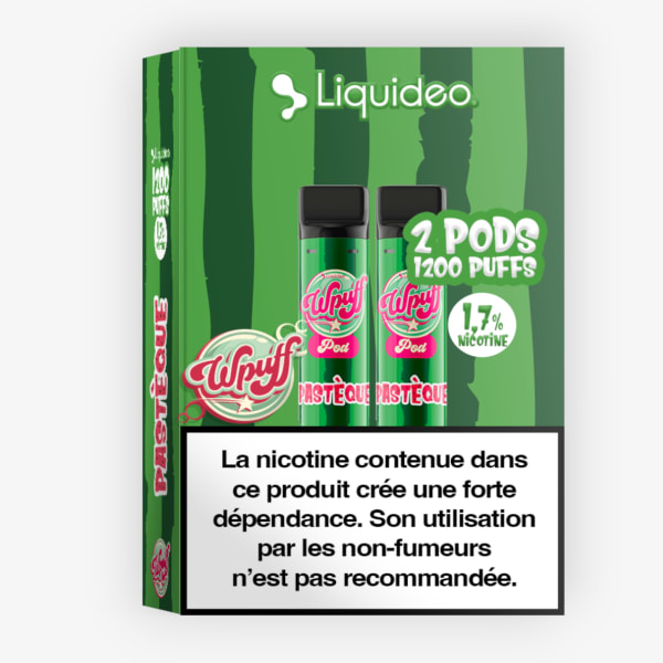 2 cartouches Wpuff 2ml 1.7% Liquideo Pasteque