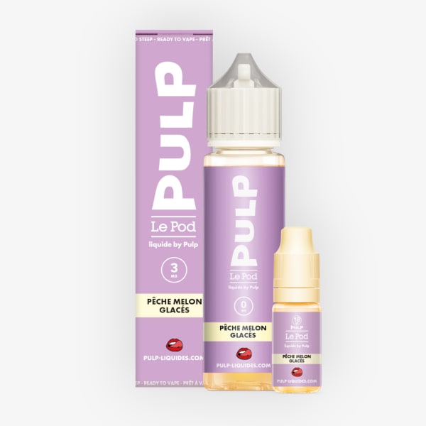 Image Produit Pack 60ml Peche Melon Glaces Pod Liquide Pulp - 03mg