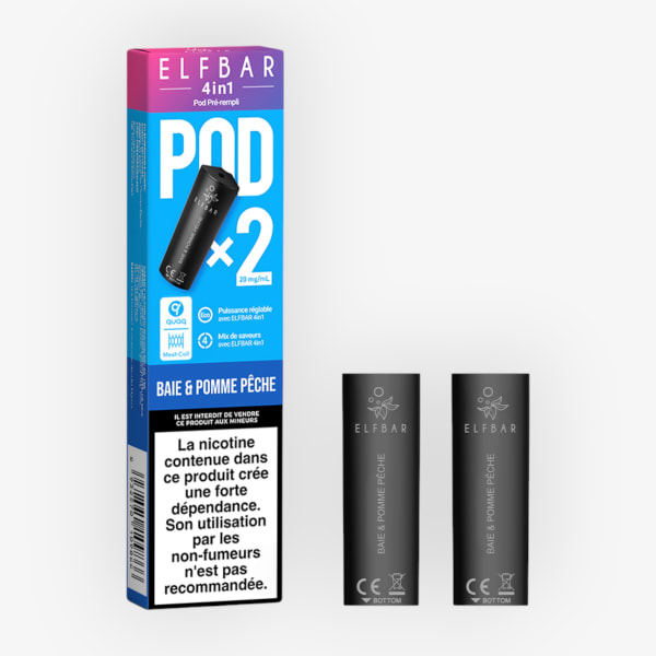 Image Produit Cartouches Elfbar 4en1 2ml 20mg