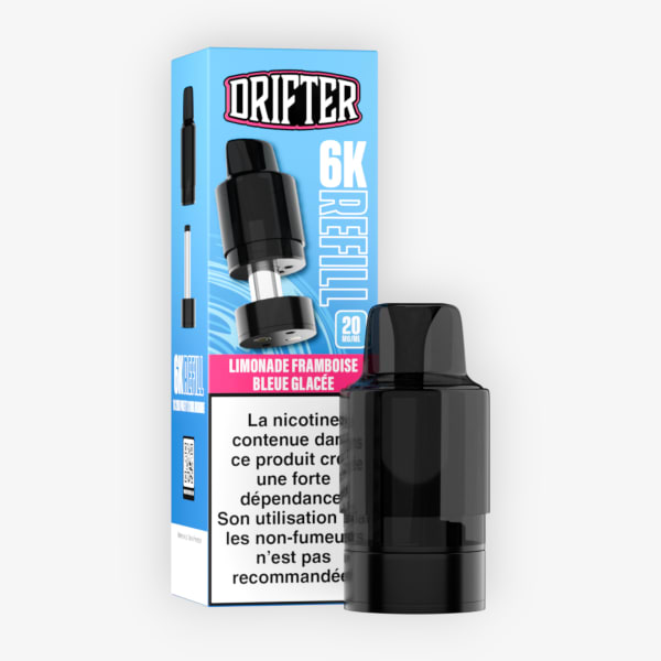 Cartouche 6k Drifter Bar 20mg Limonade Framboise Bleue Glacee Drifter Bar Juice