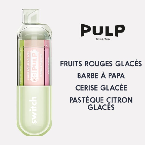 Le Pod Switch Pulp 10mg - Puff 4 saveurs en 1 Vert