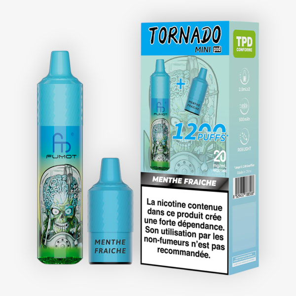 Puff 1200 Tornado Mini RandM Fumot Menthe Fraiche