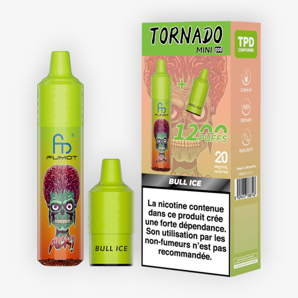 Puff 1200 Tornado Mini RandM Fumot Bull Ice