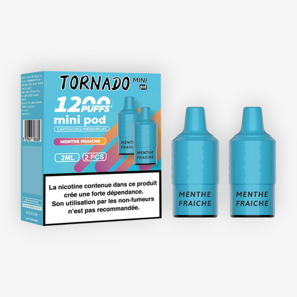 Cartouches Tornado Mini 20mg (x2) RandM Fumot Menthe Fraiche Fumot