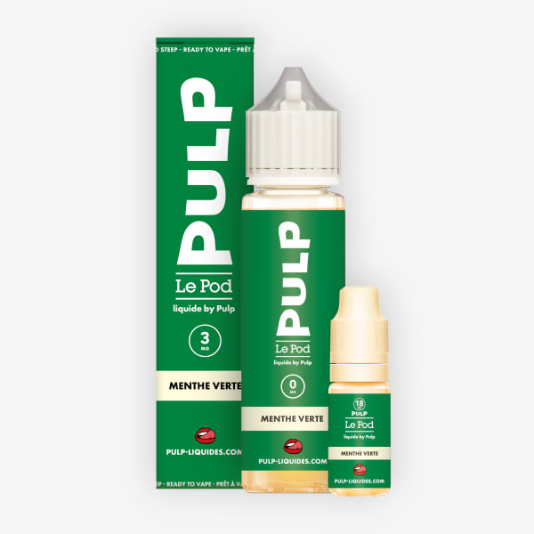 Image Produit Pack 60ml Menthe Verte Pod Liquide Pulp - 03mg