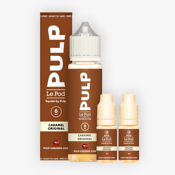 Image Produit Pack 60ml Caramel Original Pod Liquide Pulp - 06mg