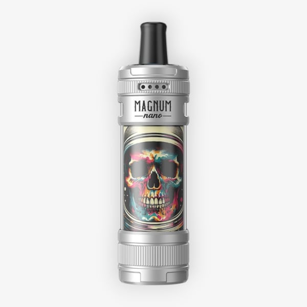 Chicha électronique Magnum Nano Aspire Silver Et Cloudy Skull