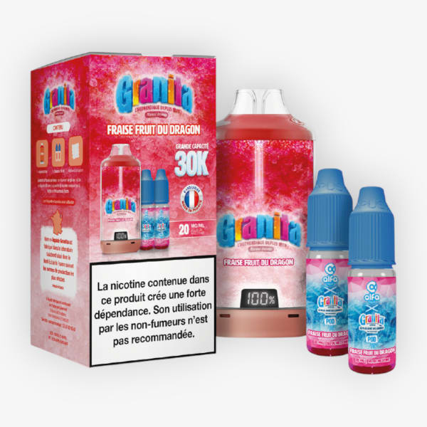 Puff 30k Granita by Alfaliquid Fraise Fruit Du Dragon
