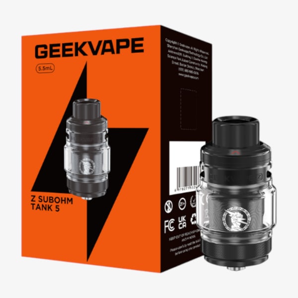 Z Subohm Tank 5 GeekVape Glossy Black Clearomiseurs Geekvape