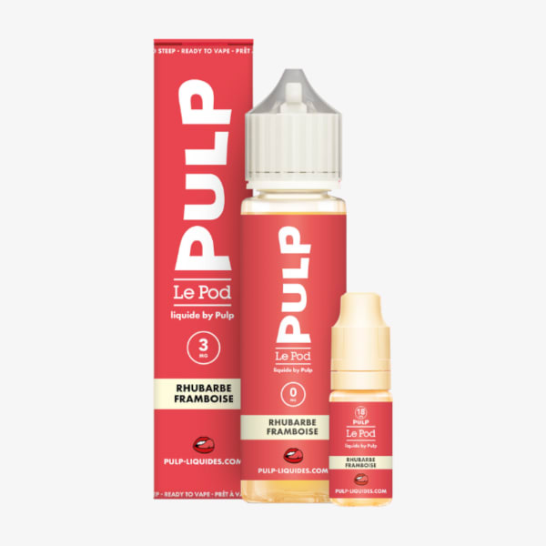 Image Produit Pack 60ml Rhubarbe Framboise Le Pod Liquide Pulp - 03mg