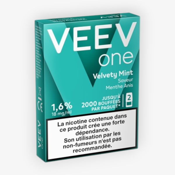 Cartouches Veev One 18mg Velvety Mint Veev
