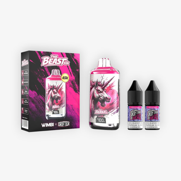 Puff The Beast 45k Mystic Unicorn 20mg Wimbi - Drifter Myrtille Glacée