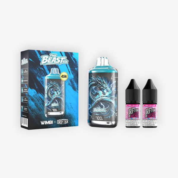 Puff The Beast 45k Storm Oracle 20mg Wimbi - Drifter Barbe à Papa Glacée Drifter Bar Juice