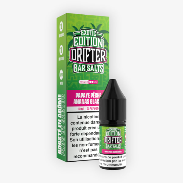 Papaye Pêche Ananas Glacés Exotic Edition Bar Salts Drifter 10ml 10mg Exotic Edition