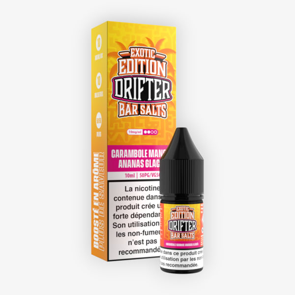 Carambole Mangue Ananas Glacés Exotic Edition Bar Salts Drifter 10ml 10mg Exotic Edition