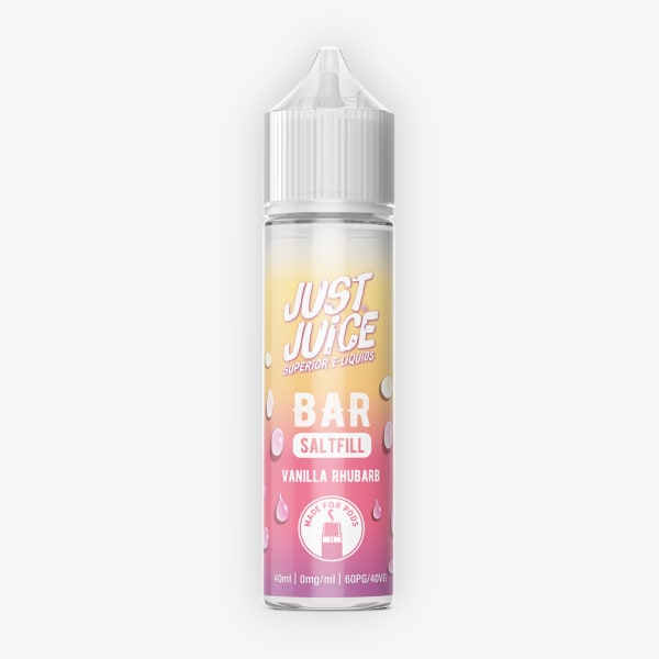 Vanilla Rhubarb Bar Saltfill Just Juice 40ml 00mg Bar Saltfill
