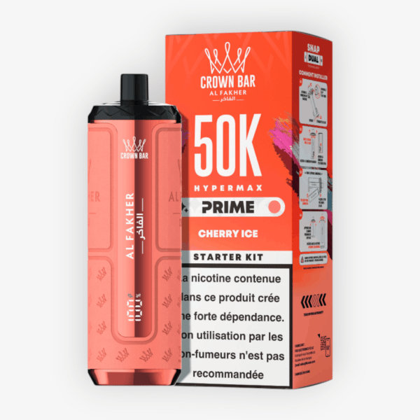 Puff Hyper Max Prime 50k 6mg Al Fakher Cherry Ice