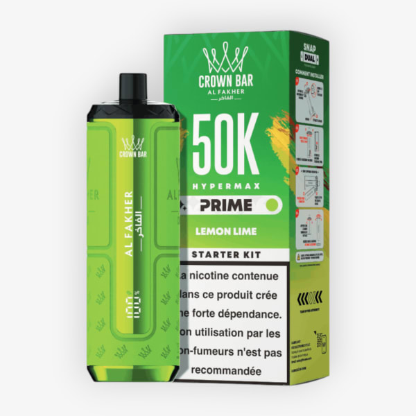 Puff Hyper Max Prime 50k 6mg Al Fakher Lemon Lime