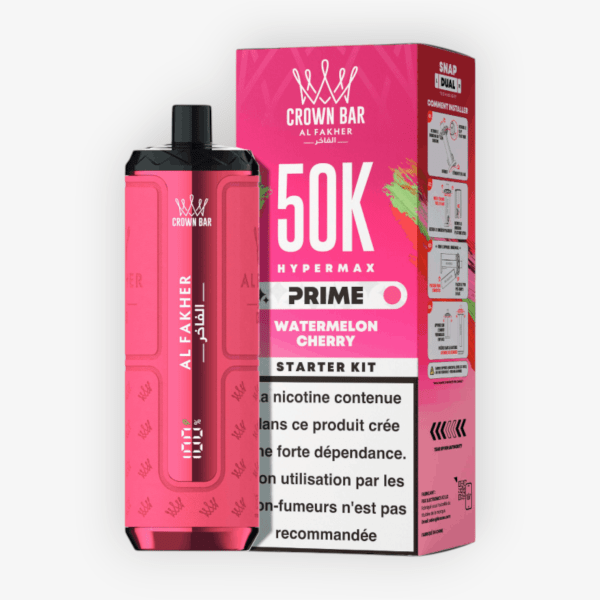 Puff Hyper Max Prime 50k 6mg Al Fakher Watermelon Cherry