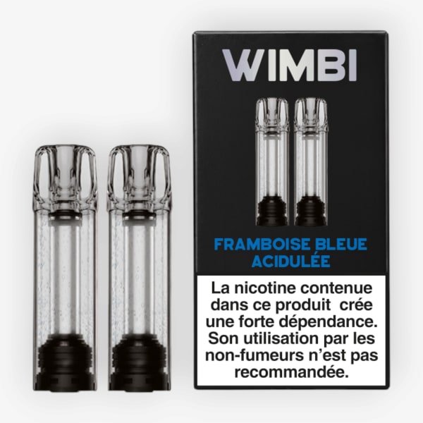Pack de 2 Cartouches Pod XS 20mg Wimbi Framboise Bleue Acidulée