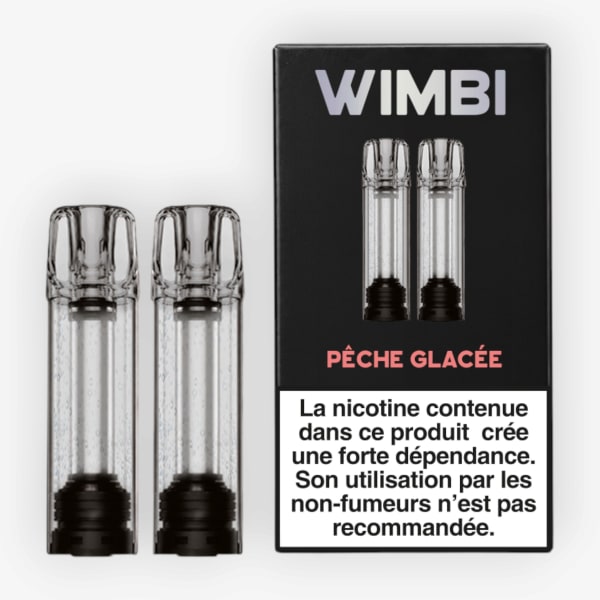 Pack de 2 Cartouches Pod XS 20mg Wimbi Pêche Glacée
