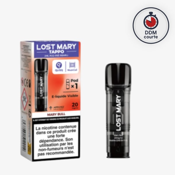 Pod Tappo Lost Mary (20mg) Mary Bull - DDM Courte = 09/2026